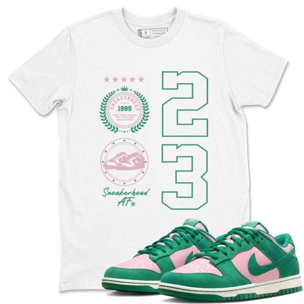 Sneaker Emblem Unisex Crew Neck T-Shirt - Streetwear Brand Shirt To Match Dunks Medium Soft Pink Malachite Jezsport.com