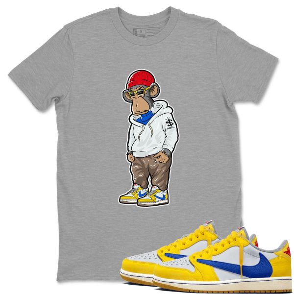 Sneakerhead Monkey Unisex Crew Neck T-Shirt - Streetwear Brand Shirt To Match 1s Canary Jezsport.com