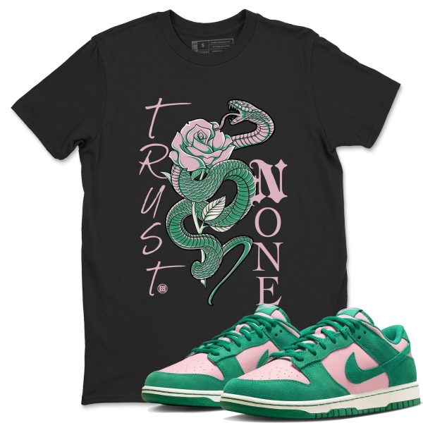 Trust None Unisex Crew Neck T-Shirt - Streetwear Brand Shirt To Match Dunks Medium Soft Pink Malachite Jezsport.com