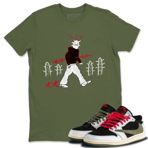 Cactus Man Unisex Crew Neck T-Shirt - Streetwear Brand Shirt To Match 1s Olive Jezsport.com