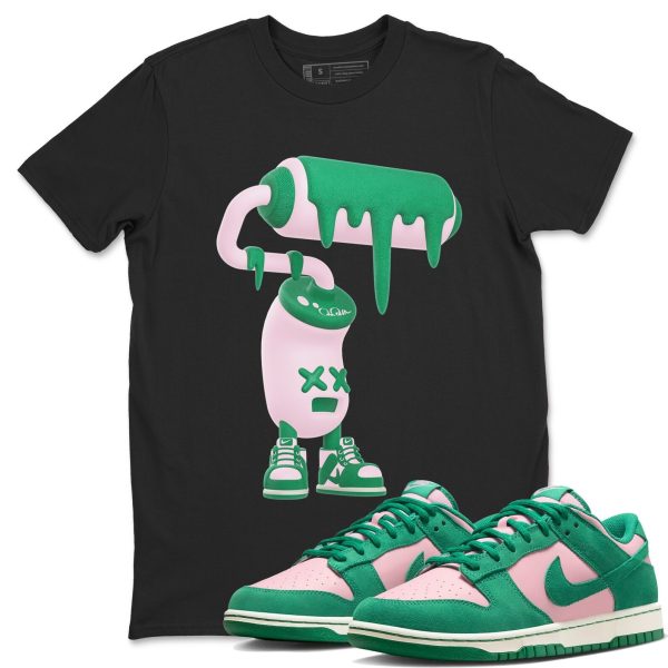 3D Paint Roller Sneaker Tee - Casual Unisex Cotton Sneaker T-Shirt To Match Medium Soft Pink Malachite Jezsport.com