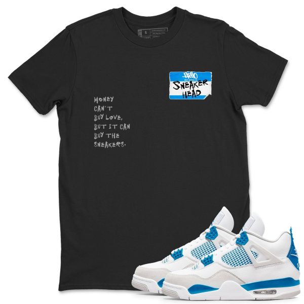 Sneakerhead Badge Sneaker Tee - Casual Unisex Cotton Sneaker T-Shirt To Match 4s Industrial Blue Jezsport.com