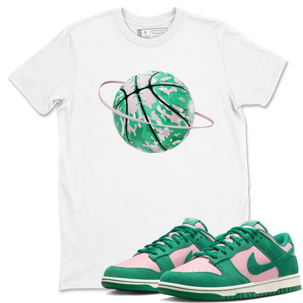 Camo Basketball Planet Sneaker Tee - Casual Unisex Cotton Sneaker T-Shirt To Match Medium Soft Pink Malachite Jezsport.com