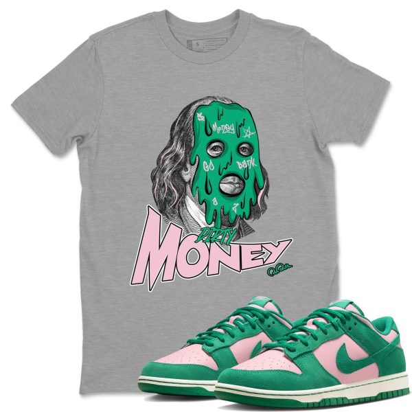 Dirty Money Sneaker Tee - Casual Unisex Cotton Sneaker T-Shirt To Match Medium Soft Pink Malachite Jezsport.com