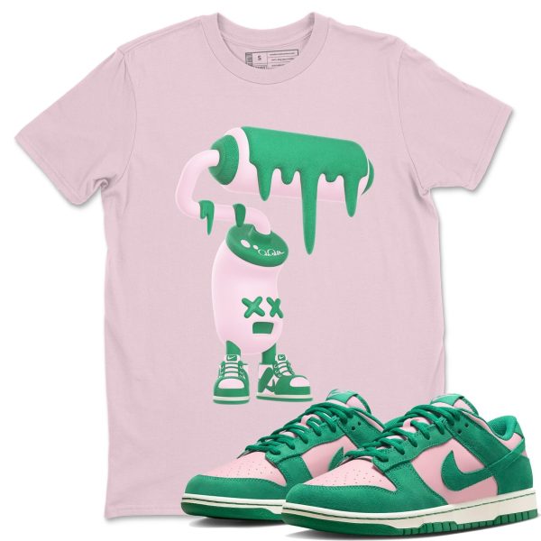 3D Paint Roller Sneaker Tee - Casual Unisex Cotton Sneaker T-Shirt To Match Medium Soft Pink Malachite Jezsport.com