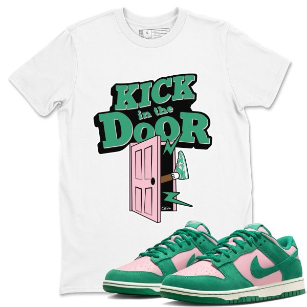 Kick In The Door Sneaker Tee - Casual Unisex Cotton Sneaker T-Shirt To Match Medium Soft Pink Malachite Jezsport.com