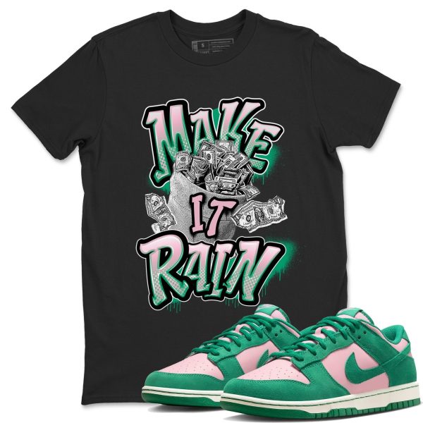 Make It Rain Money Sneaker Tee - Casual Unisex Cotton Sneaker T-Shirt To Match Medium Soft Pink Malachite Jezsport.com