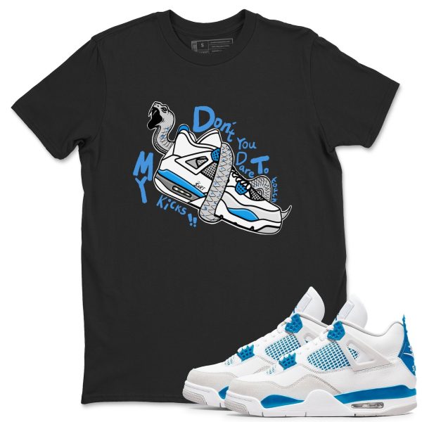 Don't Touch My Kicks Sneaker Tee - Casual Unisex Cotton Sneaker T-Shirt To Match 4s Industrial Blue Jezsport.com