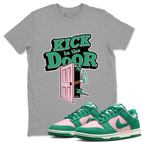 Kick In The Door Sneaker Tee - Casual Unisex Cotton Sneaker T-Shirt To Match Medium Soft Pink Malachite Jezsport.com