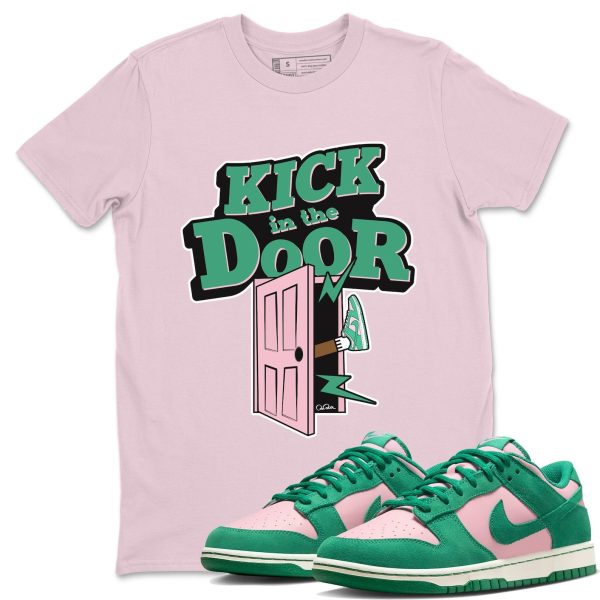 Kick In The Door Sneaker Tee - Casual Unisex Cotton Sneaker T-Shirt To Match Medium Soft Pink Malachite Jezsport.com