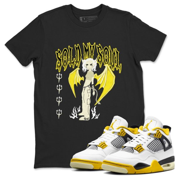 Sold My Soul Sneaker Tee - Casual Unisex Cotton Sneaker T-Shirt To Match 4s Vivid Sulfur Jezsport.com