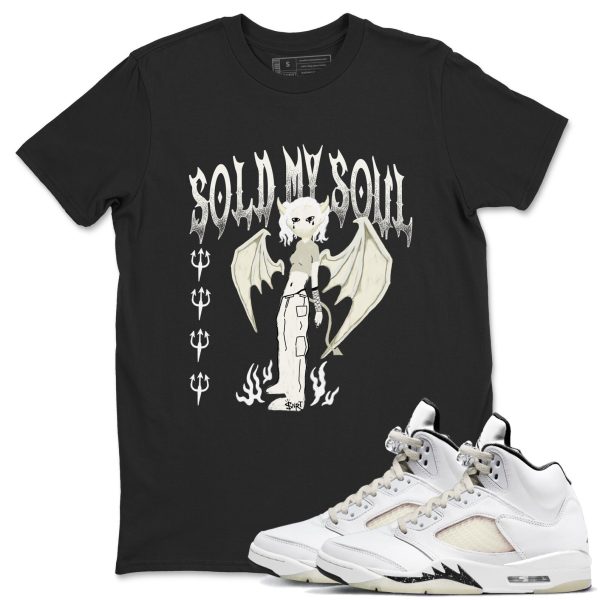 Sold My Soul Sneaker Tee - Casual Unisex Cotton Sneaker T-Shirt To Match 5s SE Sail Jezsport.com