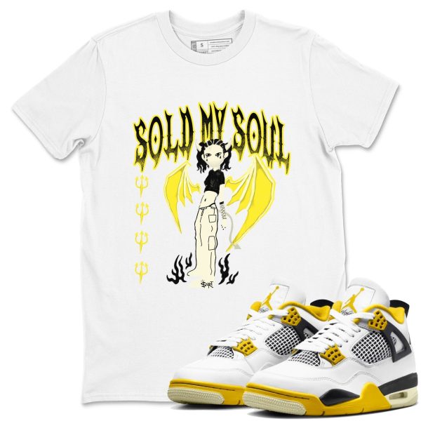 Sold My Soul Sneaker Tee - Casual Unisex Cotton Sneaker T-Shirt To Match 4s Vivid Sulfur Jezsport.com