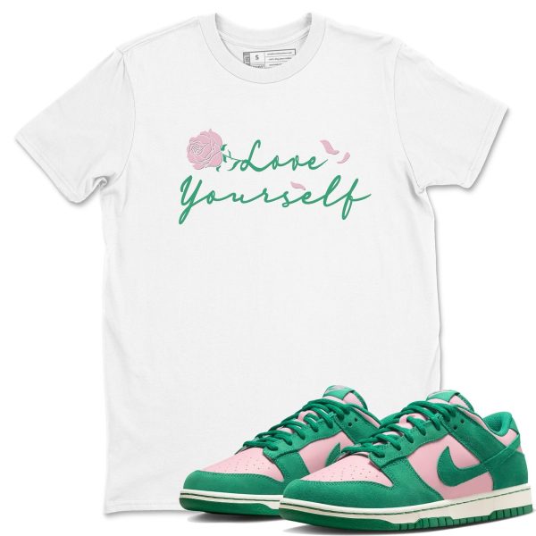 Love Yourself Sneaker Tee - Casual Unisex Cotton Sneaker T-Shirt To Match Medium Soft Pink Malachite Jezsport.com