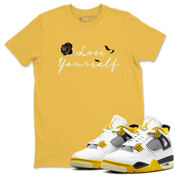 Love Yourself Sneaker Tee - Casual Unisex Cotton Sneaker T-Shirt To Match 4s Vivid Sulfur Jezsport.com