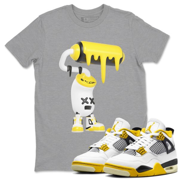 3D Paint Roller Streetwear Brand Shirts To Match Jordans 4s Vivid Sulfur Jezsport.com