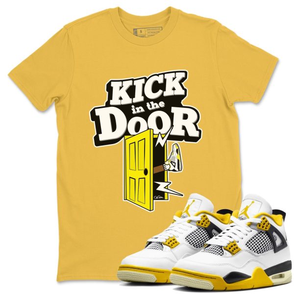 Kick In The Door Streetwear Brand Shirts To Match Jordans 4s Vivid Sulfur Jezsport.com