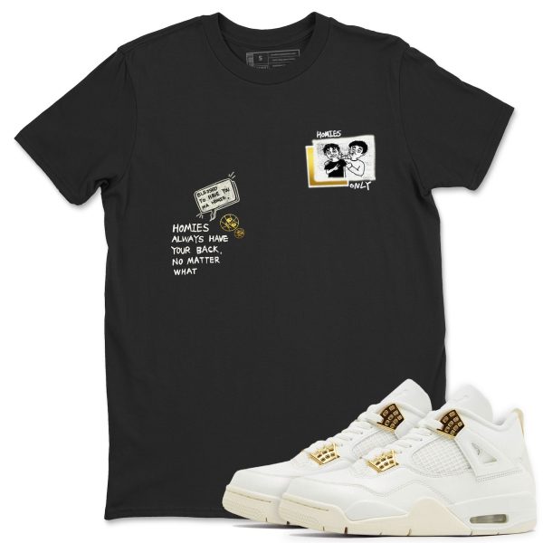 Homies Only Sneaker Tee - Unisex Cotton Sneaker Shirts To Match Jordans 4s Sail Jezsport.com