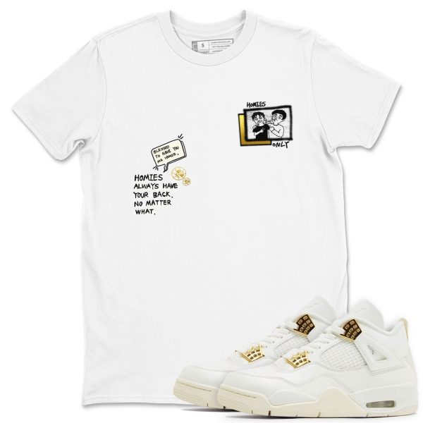 Homies Only Sneaker Tee - Unisex Cotton Sneaker Shirts To Match Jordans 4s Sail Jezsport.com