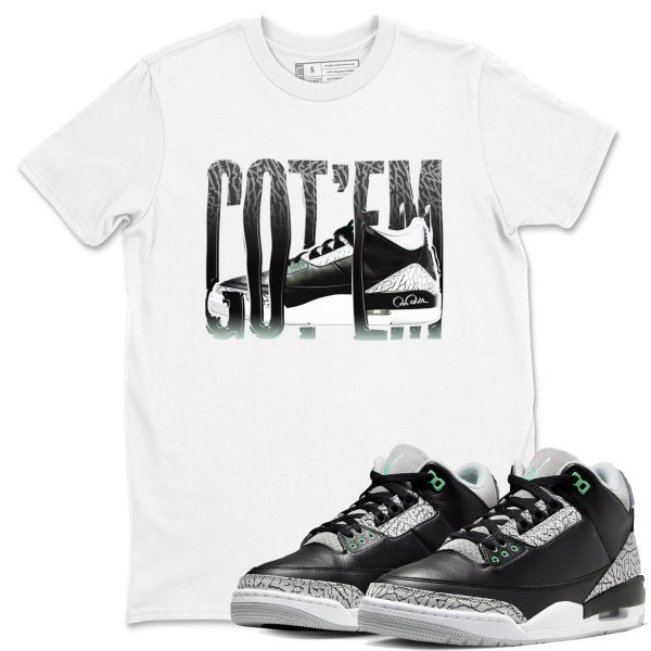 Wiggling Gotem Sneaker Tee - Unisex Cotton Sneaker Shirts To Match Jordans 3s Green Glow Jezsport.com