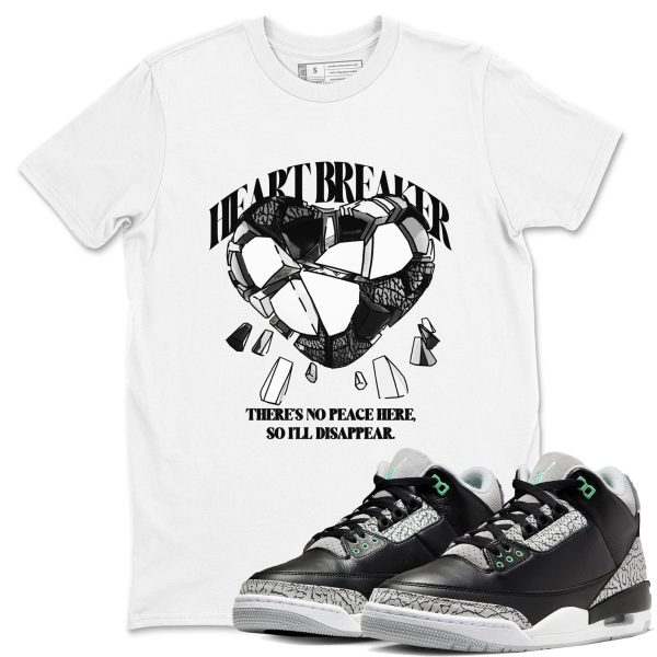 Heart Breaker Sneaker Tee - Unisex Cotton Sneaker Shirts To Match Jordans 3s Green Glow Jezsport.com