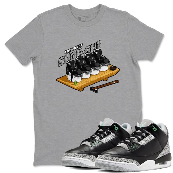 ShoeSneaker Tee - Jordansshi Sneaker Tee - Unisex Cotton Sneaker Shirts To Match Jordans 3s Green Glow Jezsport.com