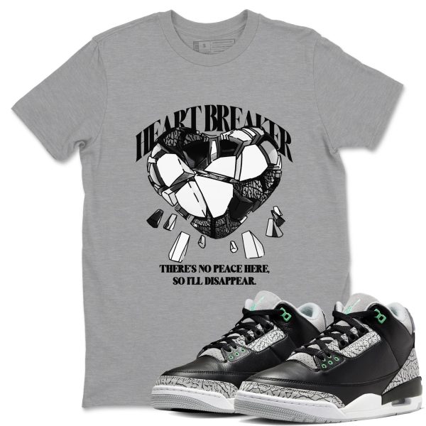 Heart Breaker Sneaker Tee - Unisex Cotton Sneaker Shirts To Match Jordans 3s Green Glow Jezsport.com