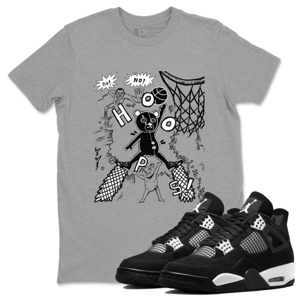 Stop The Bear Sneaker Tee - Unisex Cotton Sneaker Shirts To Match Jordans 4s White Thunder Jezsport.com