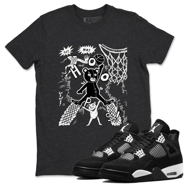 Stop The Bear Sneaker Tee - Unisex Cotton Sneaker Shirts To Match Jordans 4s White Thunder Jezsport.com