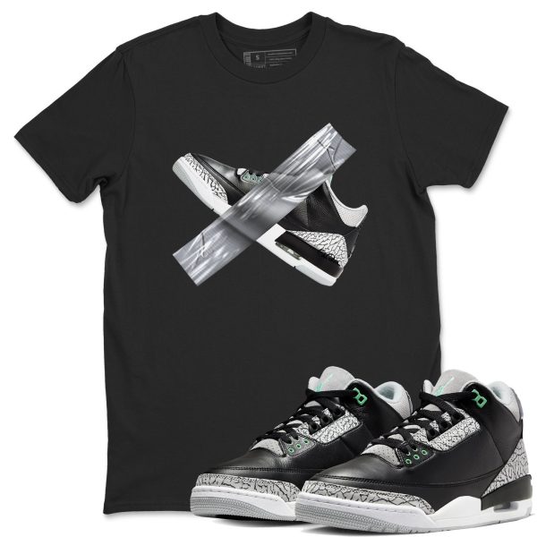 Duct Tape Sneaker Tee - Unisex Cotton Sneaker Shirts To Match Jordans 3s Green Glow Jezsport.com