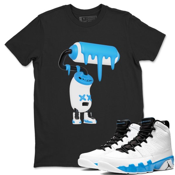 3D Paint Roller Streetwear Shirts To Match Jordans 9s Powder Blue Jezsport.com