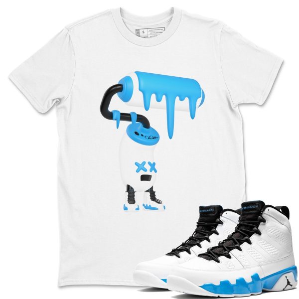 3D Paint Roller Streetwear Shirts To Match Jordans 9s Powder Blue Jezsport.com