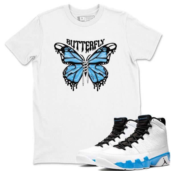 Butterfly Streetwear Shirts To Match Jordans 9s Powder Blue Jezsport.com