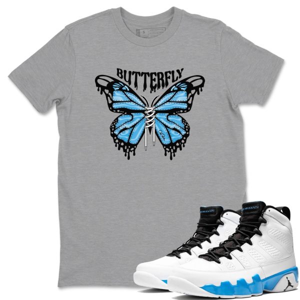 Butterfly Streetwear Shirts To Match Jordans 9s Powder Blue Jezsport.com