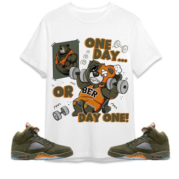 BER Gymmer Unisex Tees Jordan 5 Olive to match Sneaker, Outfit For Work Cute Gymmer match Jordan Jezsport.com