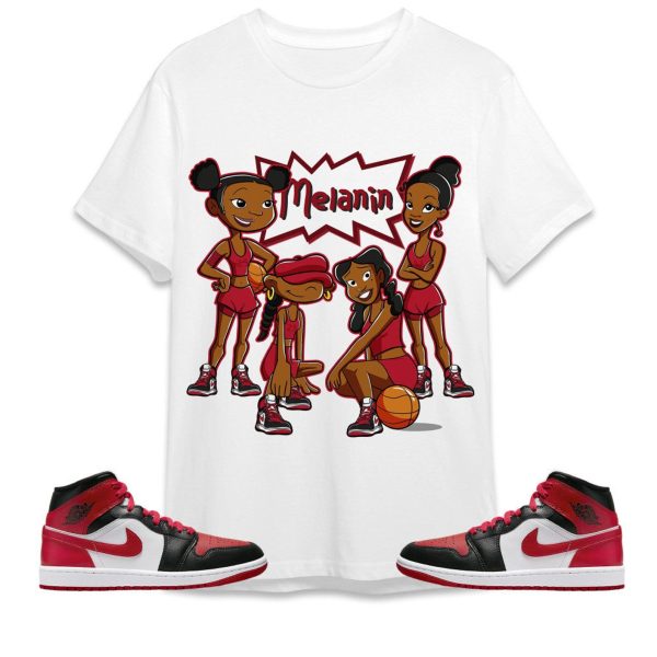 AJ 1 Mid Alternate Bred Toe Unisex Shirt, Basketball Melanin Team, Shirt To Match Sneaker Jezsport.com