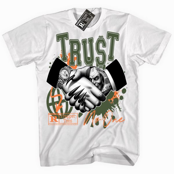 Olive 5s Trapper Tees Shirt Trust Trapper Graphic Jezsport.com