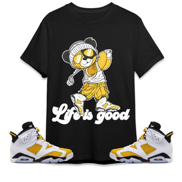 BER Like Golf Unisex Tees Jordan 6 Yellow Ochre, Outfit For Work Cute Like Golf match Jordan, Funny Golf Sneaker Shirt Jezsport.com