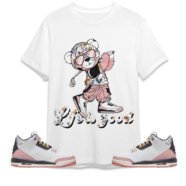 BER Like Golf Unisex Tees AJ 3 Red Stardust, Outfit For Work Cute Like Golf match Jordan, Funny Golf Sneaker Shirt, Sports Tees Jezsport.com