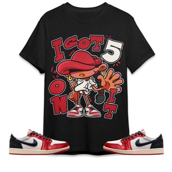 Got Five Unisex Tees AJ 1 Low OG Trophy Room streetwear cartoon 90s Tees, Outfit back to school,sneaker match Tees Jezsport.com