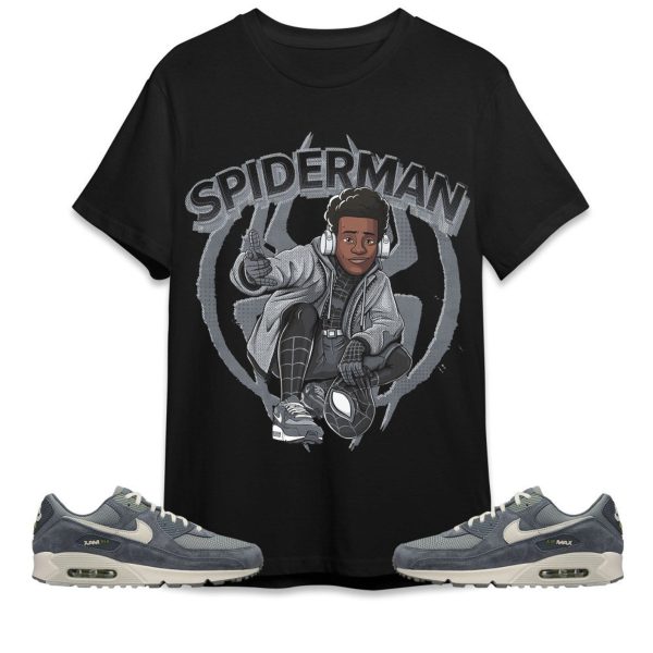 Spiderman Miles Unisex Tees Air Max 90 Iron Grey streetwear cartoon 90s, Outfit back to school, Sneaker match Tees Jezsport.com