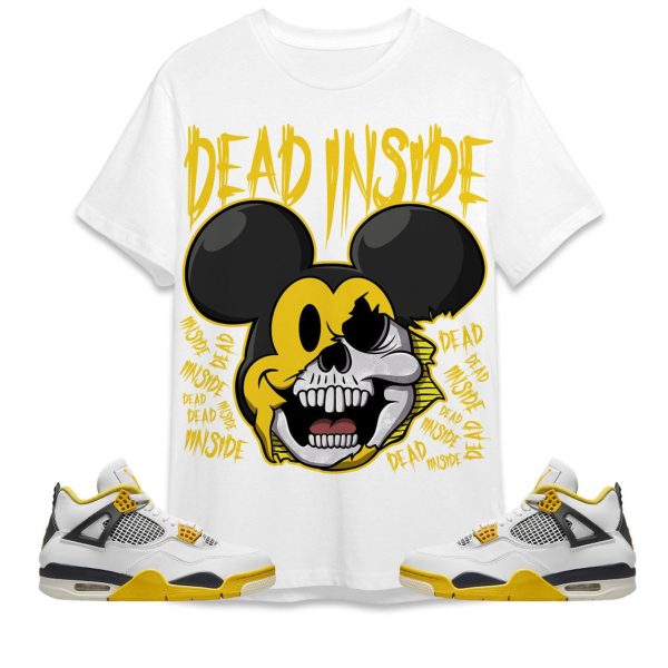 Mickey Horror Unisex Tees AJ 4 Vivid Sulfur to match Sneaker, streetwear cartoon 90s Tees Outfit back to school graphic Tees Jezsport.com