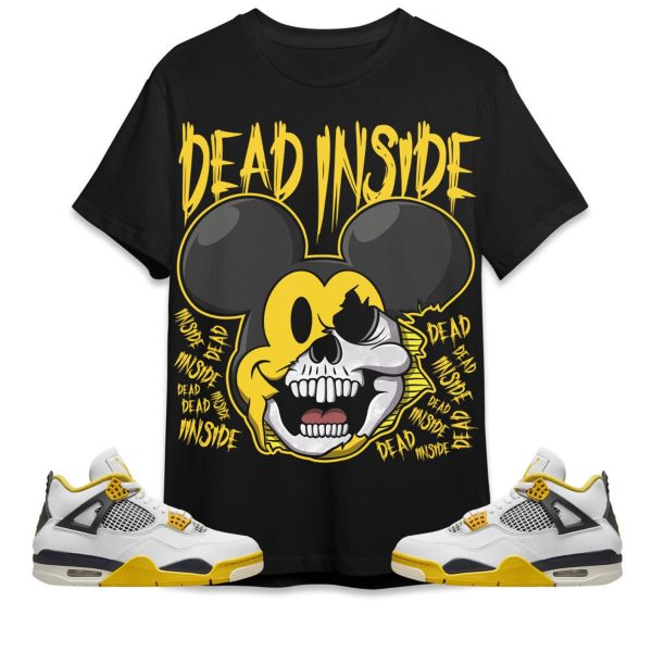 Mickey Horror Unisex Tees AJ 4 Vivid Sulfur to match Sneaker, streetwear cartoon 90s Tees Outfit back to school graphic Tees Jezsport.com