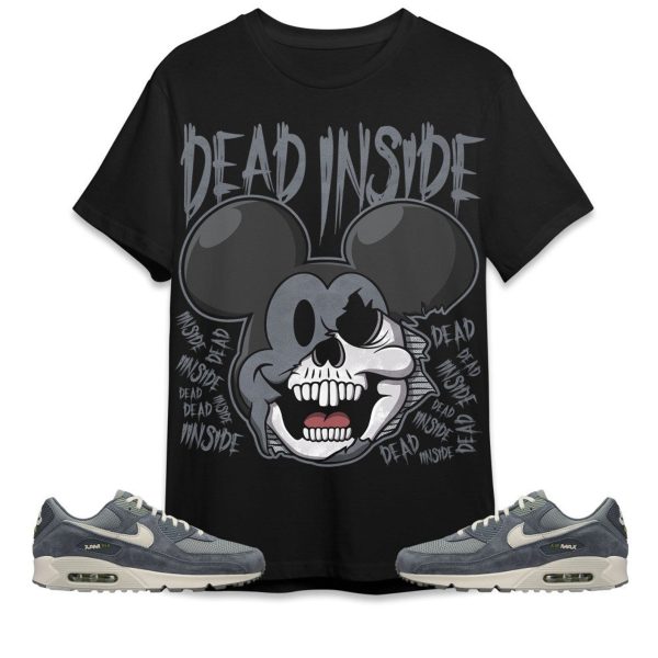 Mickey Horror Unisex Tees Air Max 90 Iron Grey to match Sneaker, streetwear cartoon 90s Tees Outfit back to school graphic Tees Jezsport.com