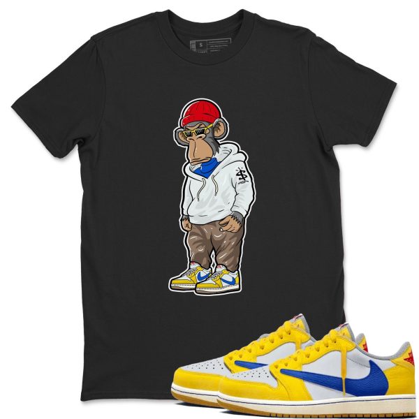 Sneakerhead Monkey Unisex Crew Neck T-Shirt - Streetwear Brand Shirt To Match 1s Canary Jezsport.com