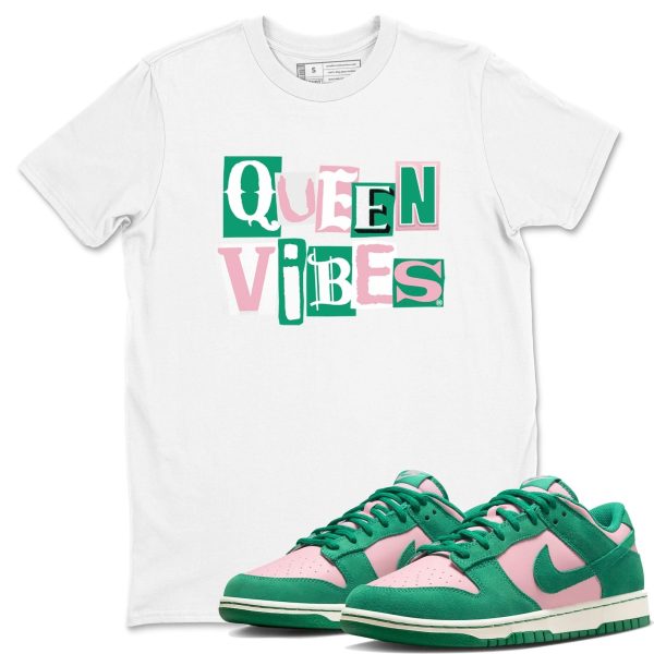 Queen Vibes Unisex Crew Neck T-Shirt - Streetwear Brand Shirt To Match Dunks Medium Soft Pink Malachite Jezsport.com