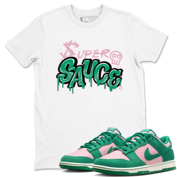 Super Sauce Unisex Crew Neck T-Shirt - Streetwear Brand Shirt To Match Dunks Medium Soft Pink Malachite Jezsport.com