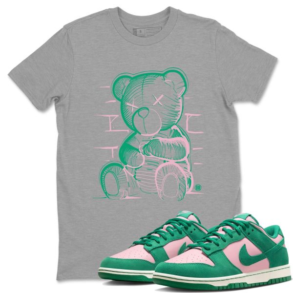 Neon Bear Unisex Crew Neck T-Shirt - Streetwear Brand Shirt To Match Dunks Medium Soft Pink Malachite Jezsport.com