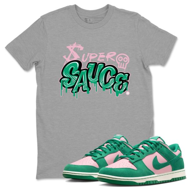 Super Sauce Unisex Crew Neck T-Shirt - Streetwear Brand Shirt To Match Dunks Medium Soft Pink Malachite Jezsport.com