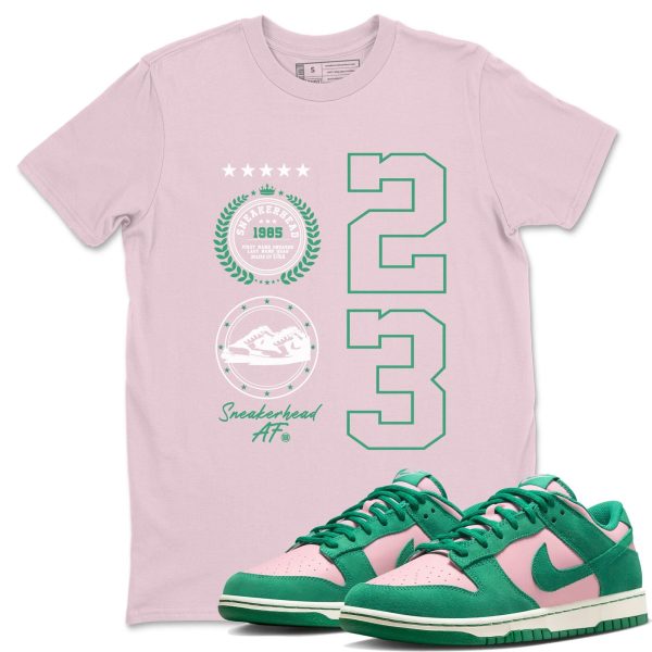 Sneaker Emblem Unisex Crew Neck T-Shirt - Streetwear Brand Shirt To Match Dunks Medium Soft Pink Malachite Jezsport.com